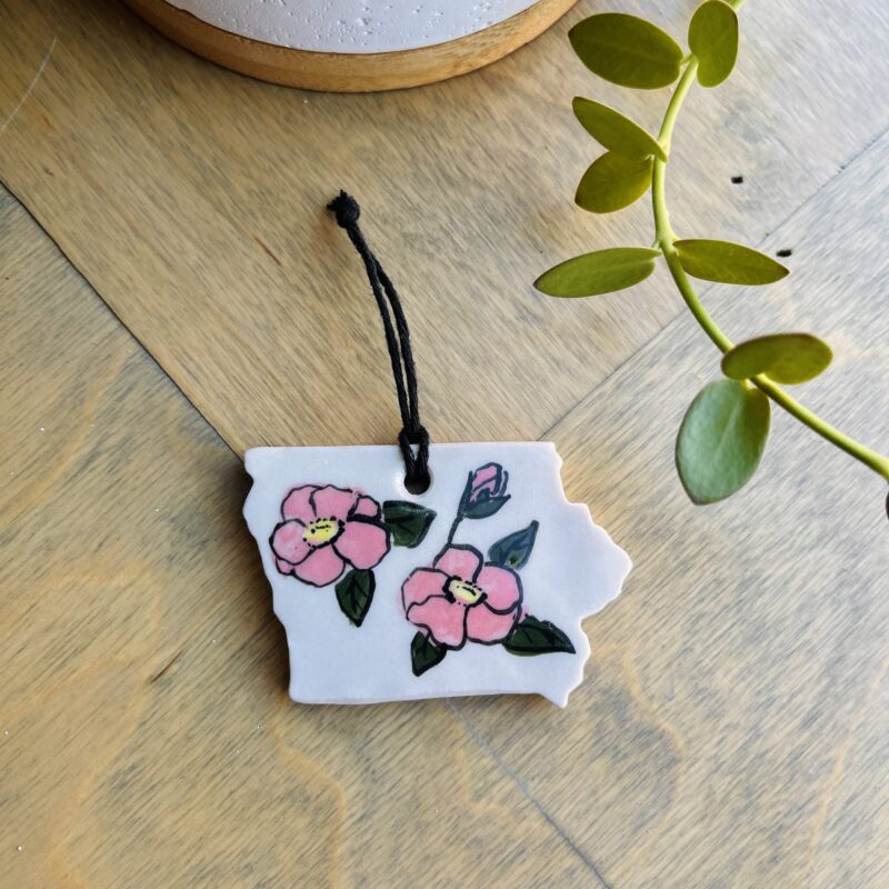 Jonathan Kusnerek ceramic Iowa tree ornament