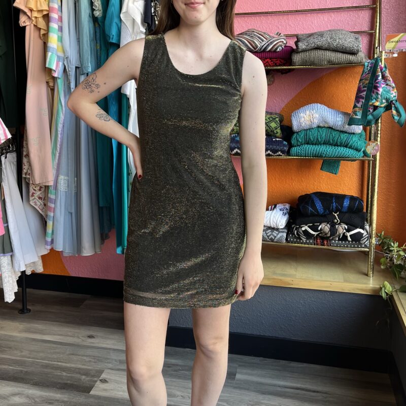 1990s sparkly shift dress