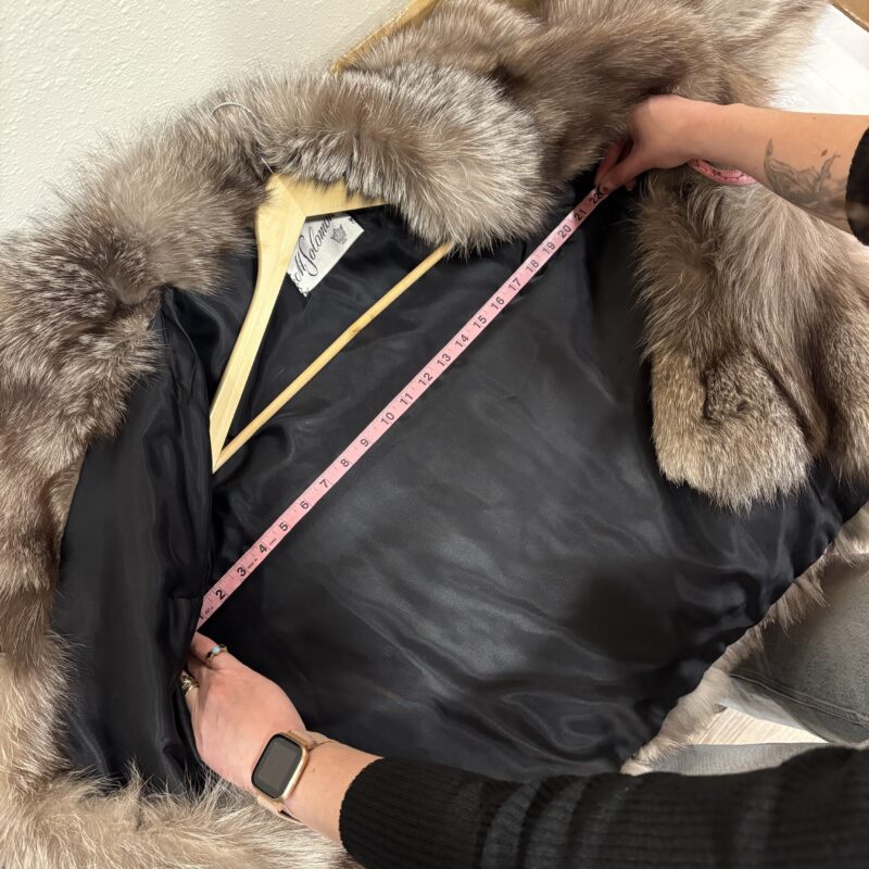 1980s Silver Fox fur coat
