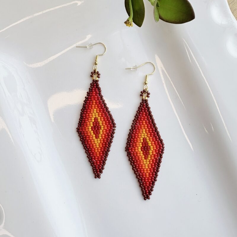 Kathleen Embrey Gradient beaded diamond earrings