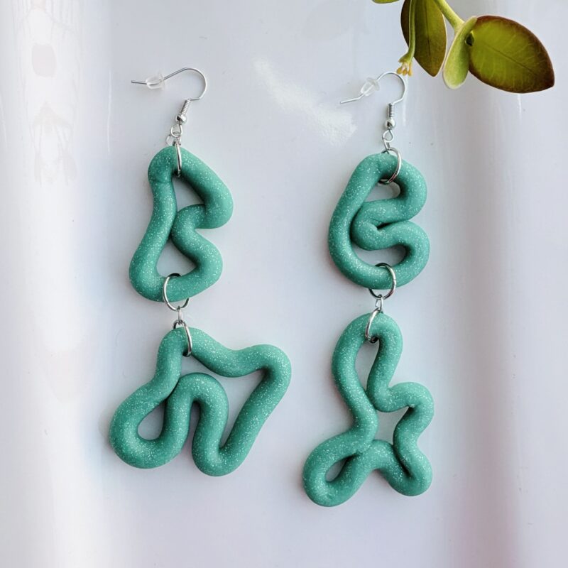 Jessica Janzer Turquoise squiggle earrings