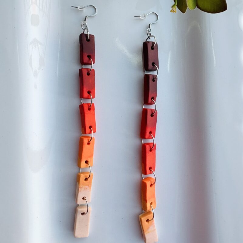 Jessica Janzer 6 inch gradient duster earrings