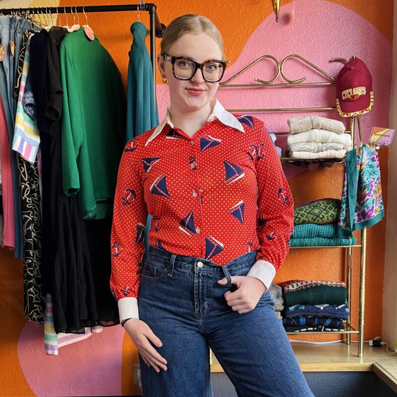 1970s Red Nautical Shirt