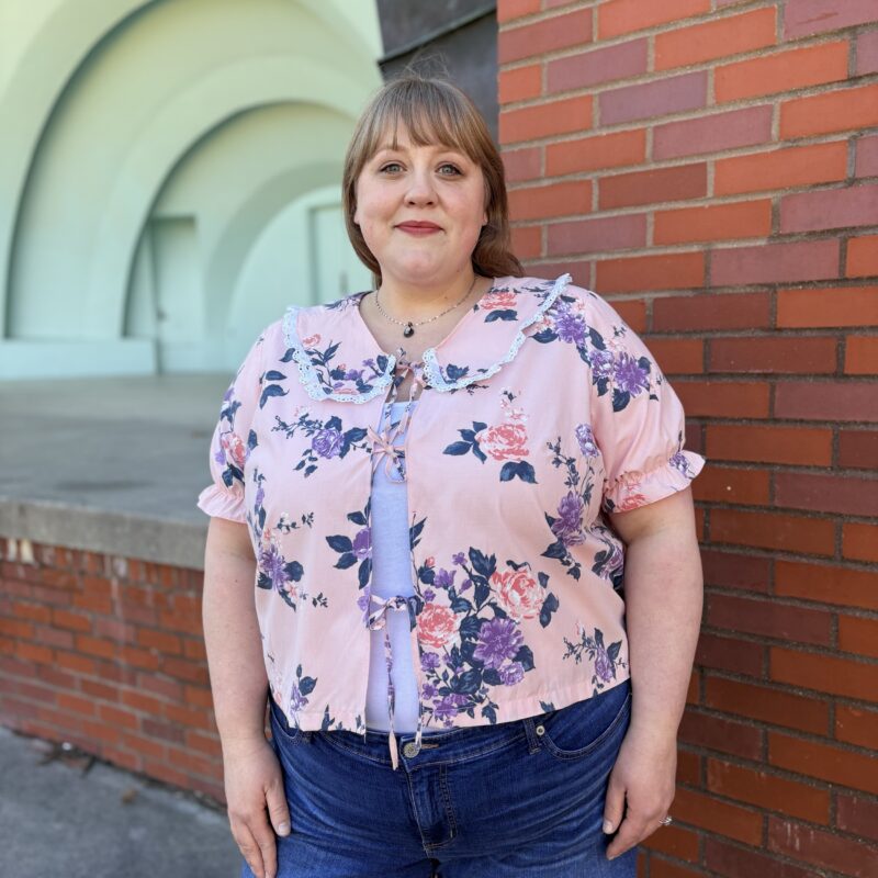 Mujer Desierto x TSE floral primavera top, Size 2X