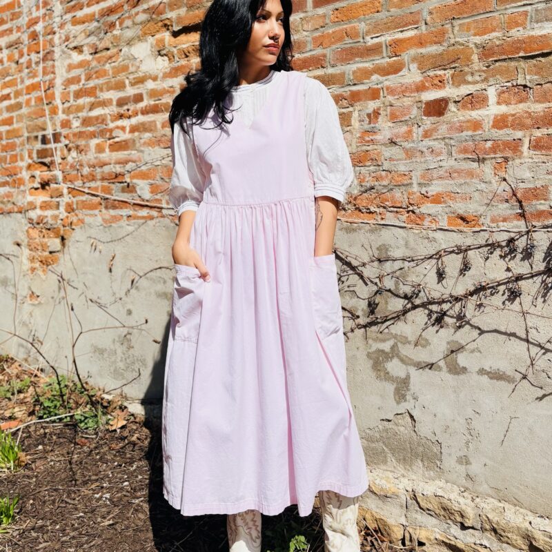 1990s pink babydoll dress