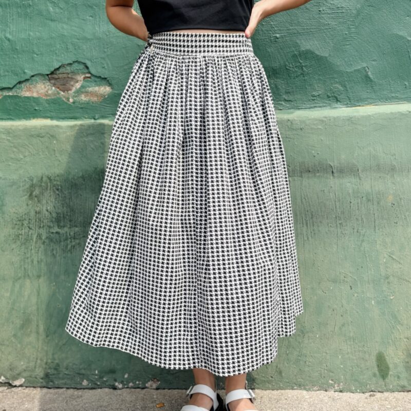 1950s Houndstooth Skirt, 27” Waist