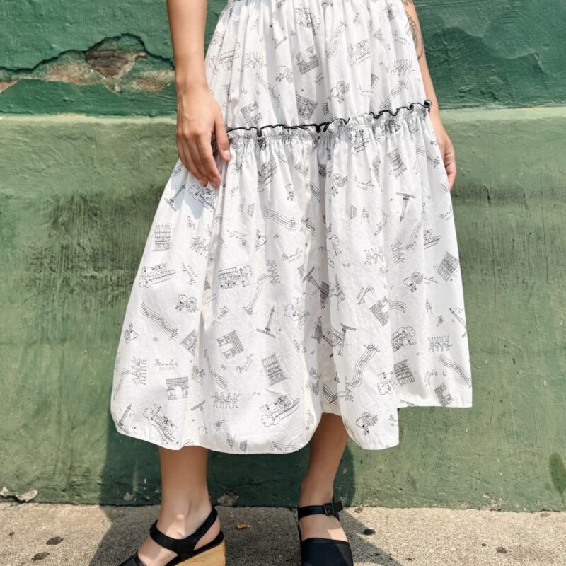1950s Moulin Rouge Theme Skirt, Size 27”