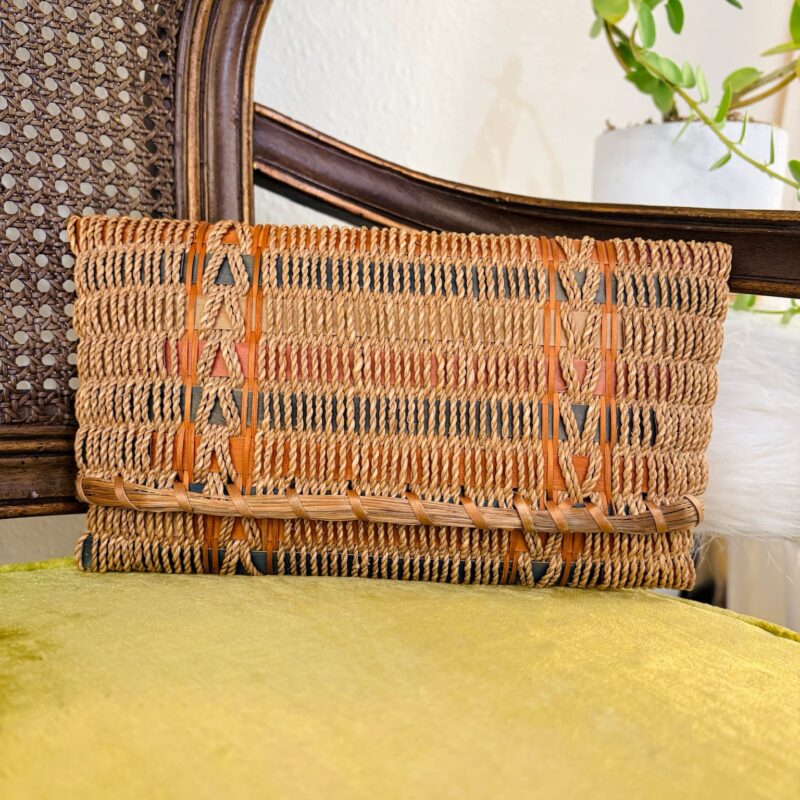 Vintage wicker clutch
