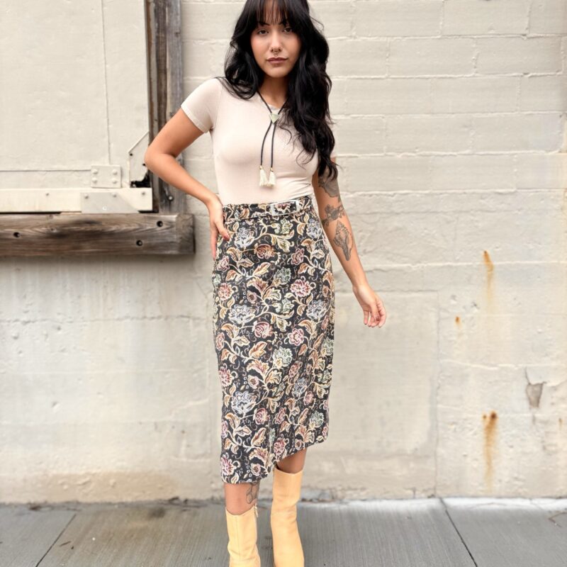 1970s floral tapestry skirt