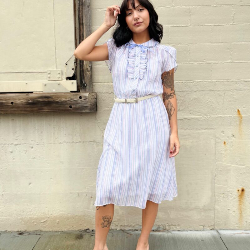 1950s striped dress