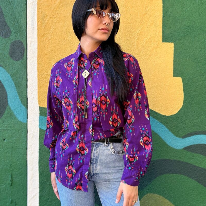 1980s Wrangler Southwest Print Shirt