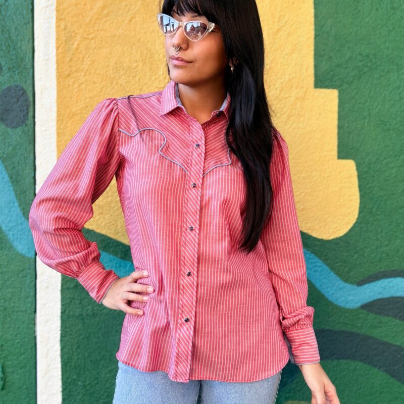 70s/80s striped western shirt