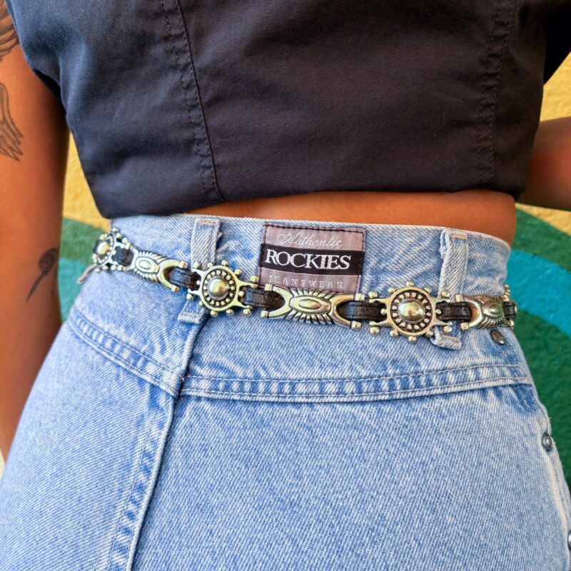 1990s black & silver “sun” belt