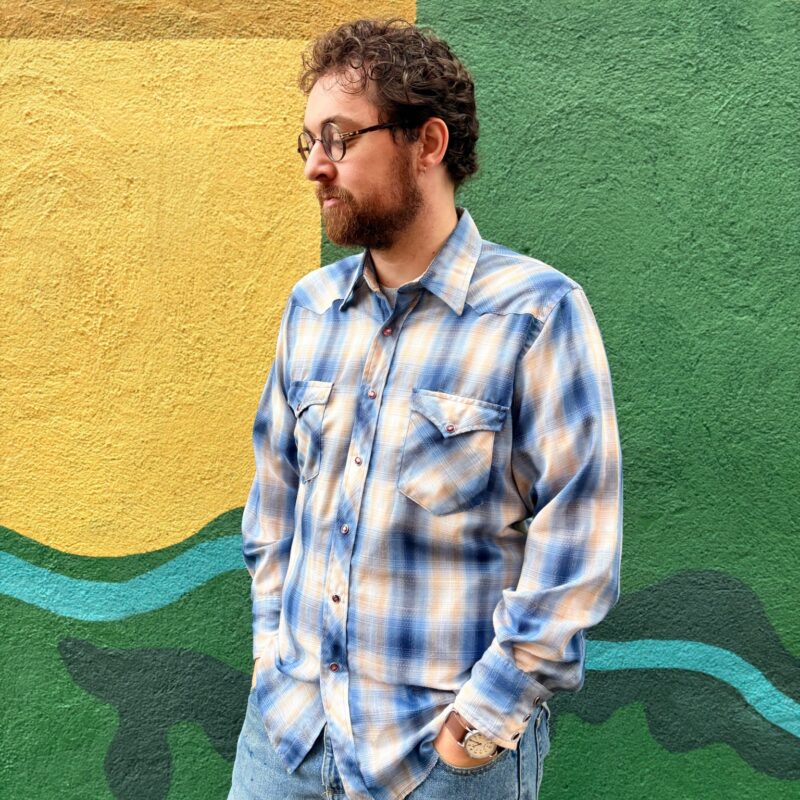 1970s Wrangler Plaid Western Shirt