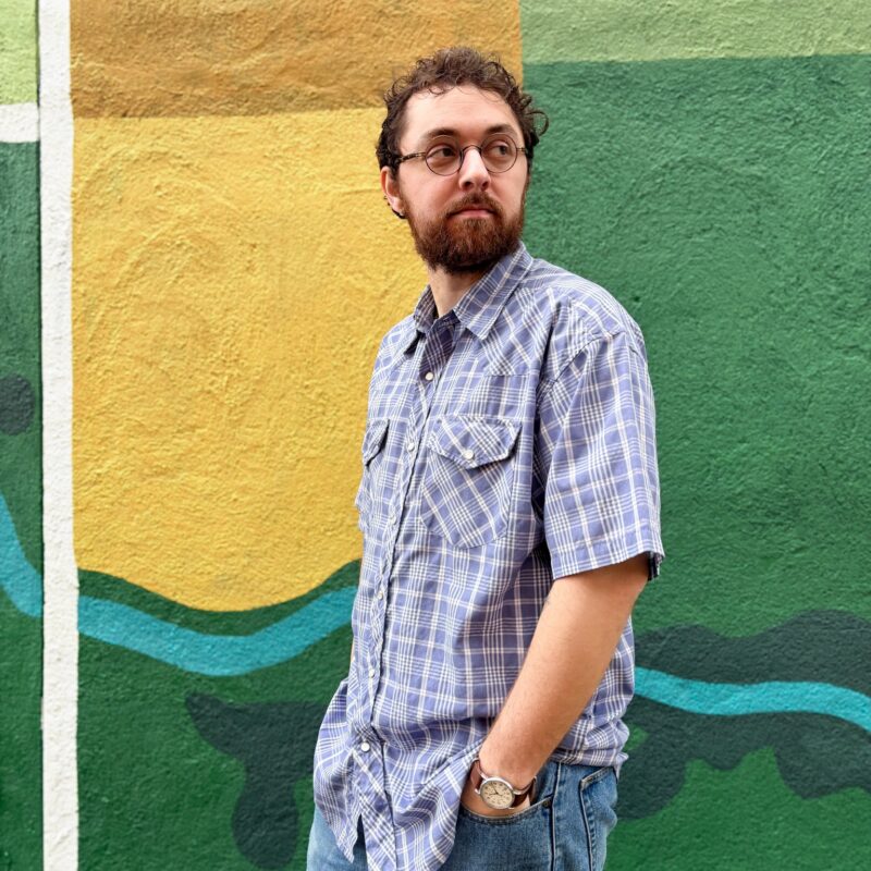 1980s blue plaid, pearl snap shirt